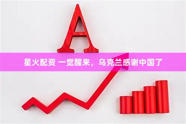 星火配资 一觉醒来，乌克兰感谢中国了